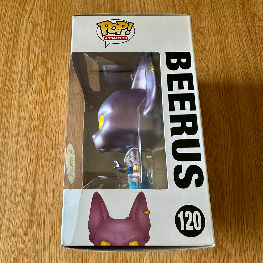 Funko Pop! Animation Dragon Ball Z Resurrection F #120 Metallic Beerus 2016 SDCC